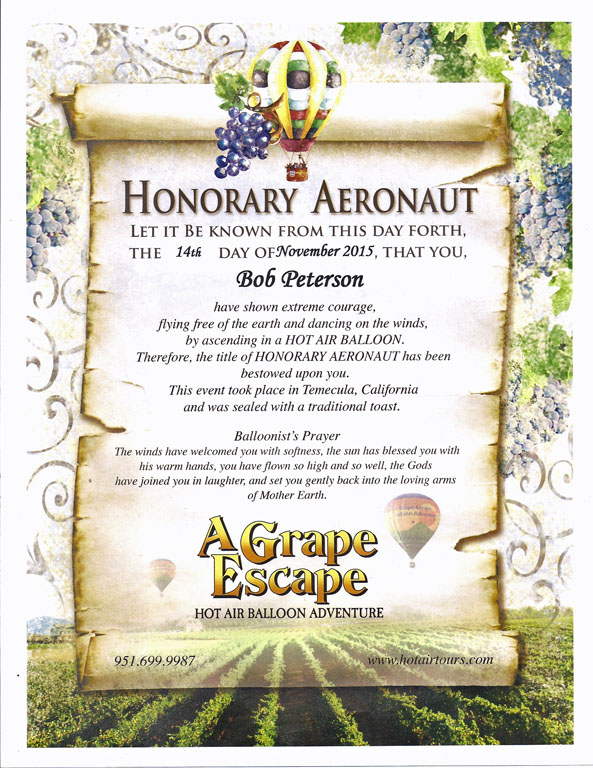 235-Ballon Certificate
